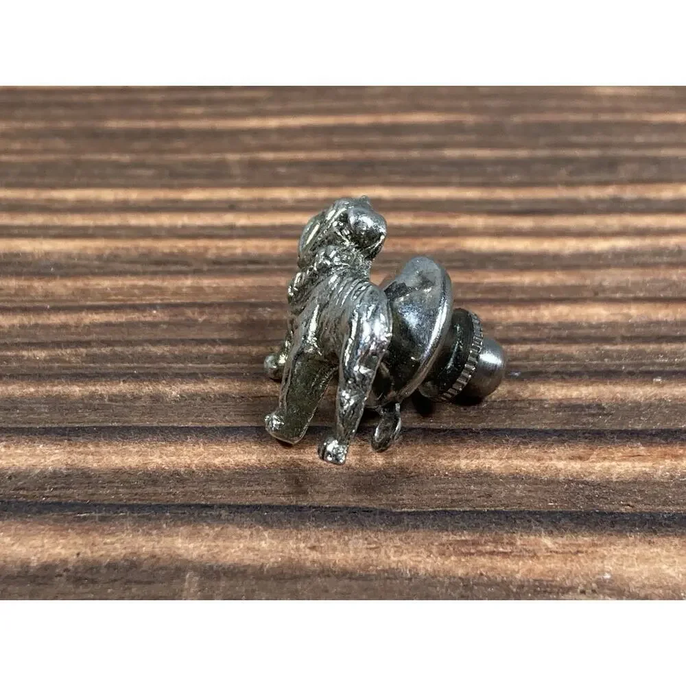 Vintage Mack Trucks Silver Tone Bulldog Tie Tack Lapel Pin